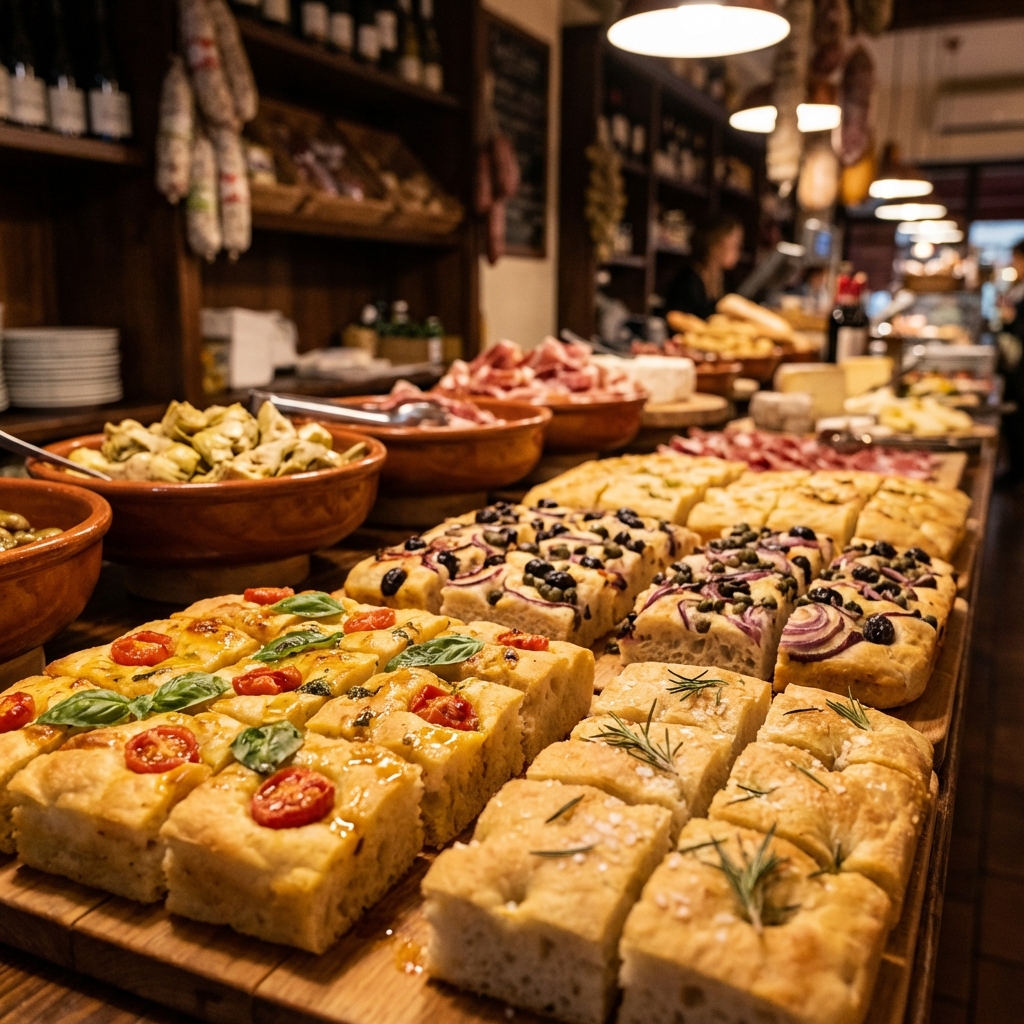 Buffet de Focaccias artisanales